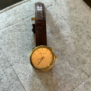 Anne Klein brown gold watch